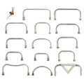 Internal Tubular Aluminum Frame Handle 15-19-21-25cm - Metal Bag Structure for Leather Clutch Purse Making Wholesale