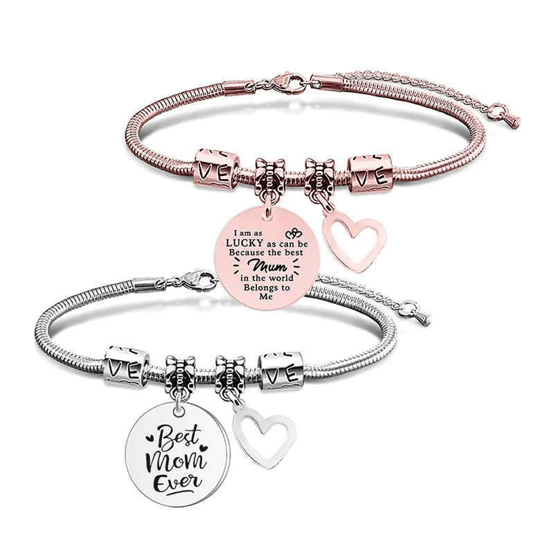 Ywganggu Custom Double Circle Chain Bracelet Exquisite Fashionable Design Engraved Stainless Steel Bracelet Jewelry