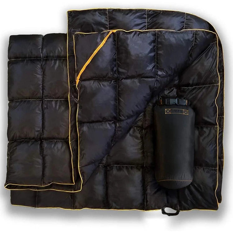 Custom Waterproof Packable Puffy Outdoor Camping Hiking Portable Travel Down Blanket