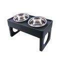 Luxury 15 Tilted Adjustable Elevated Dog Bowls Adjustable Raised Dog Bowl with 2 Stainless Steel Dog Food Bowls