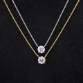 HPHT CVD Lab Grown Diamond Necklace 0.5carat Round Brilliant Lab Diamond 18k Gold 4 Prongs Necklace