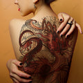 Bxtats 20 Style Wholesale Cool Designs Tiger Dragon Temporary Tattoo Long Lasting Waterproof Men's Full Back Tattoo Sticker