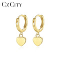 CZCITY Statement Jewelry Dangle Earing Women's Fashion Vintage Trendy Korean Women Hoop Earring Gold