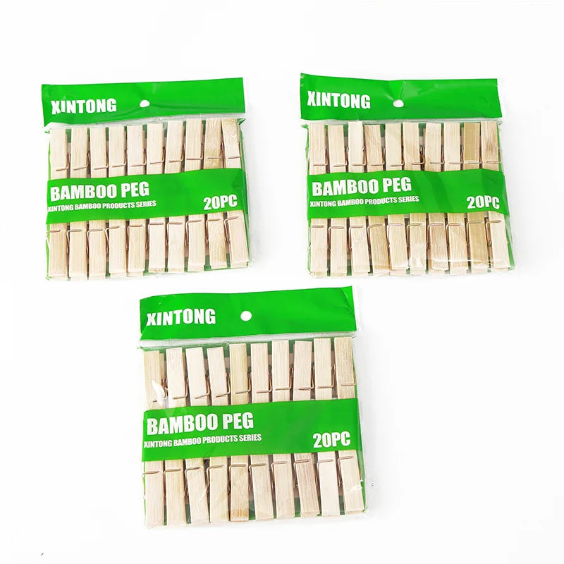 20pcs Mini Wooden Clothespins Baby Hanging Clothes Laundry Clip Clothes Pins for Pictures
