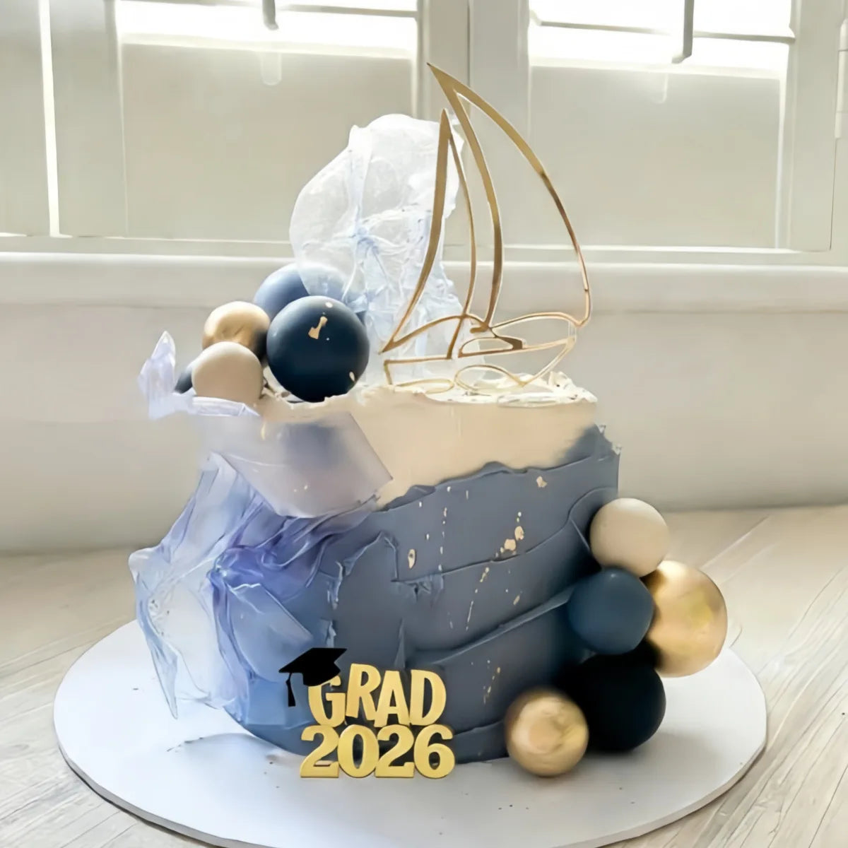 Congrats Grad Acrylic Cake Cupcake Topper for Graduation Party Cake Decorating Supplies