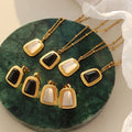 New Design 316L Stainless Steel Gemstone Cat Eye Stone Pendant Choker Necklace Earring Set P258