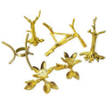 Wholesale Crystals Sphere Gold Silver Rose Stand Flower Shape Crystal Ball Metal Stand Base for Decoration