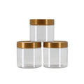 Large Transparent PET Plastic Jars for Nuts Candies Food 700ml Capacity Thermal Gold Groove Lid Screw Cap for Chocolate Storage