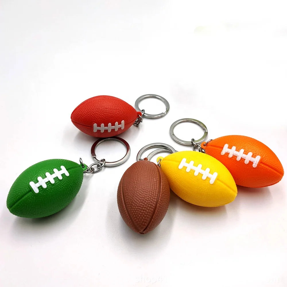 Mini Simulation Rugby Fans Gift Balls American Football Keyring Rugby Keychain