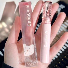 Hot Selling Pink Glossy Jelly Lip Plumping Gloss Custom Logo Private Label Wholesale Glitter Moisturizing Lipstick