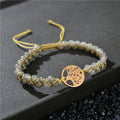 Best Selling Products Wholesale Fashion Jewelry Natural Gemstone Labradorite Bracelet Tree of Life Charm Bead Bracelet