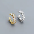BASQUESUN Factory Wholesale  Light Luxury S925 Silver Ins Style Inlaid with Horse Eye Zircon High-end and Personalized Earrings