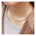 Chris April in Stock Pvd Gold Plated 316L Stainless Steel Minimalist Vintage Net Satellite Chain Necklace for Women
