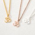 Buddhism Religious Jewelry Silver/Gold/Rose Gold Plated Cheap Wholesale Stainless Steel OM Chakra Mala Symbol Pendant Necklace