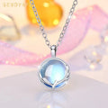 2022 NEW Fashion Women Jewelry Light Luxury Moonstone Clavicle Chain Antler Birth Moonstone Pendant Necklace