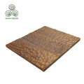 MUMU Modern Interior Easy Install Sculpture Decorative Wallboard Pine 3D Carbonized Solid Wood Wave Wall Panel