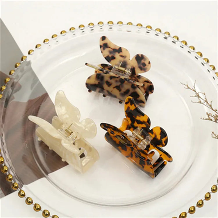 Fashion Cute Large Korean Hair Clips Girls Acetate Hair Claw Clip Butterfly Hair Clip Claw