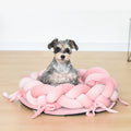 ZMaker Wholesale Custom Eco Friendly Luxury Washable Round Pet Cat Cushion Removable Dog Beds
