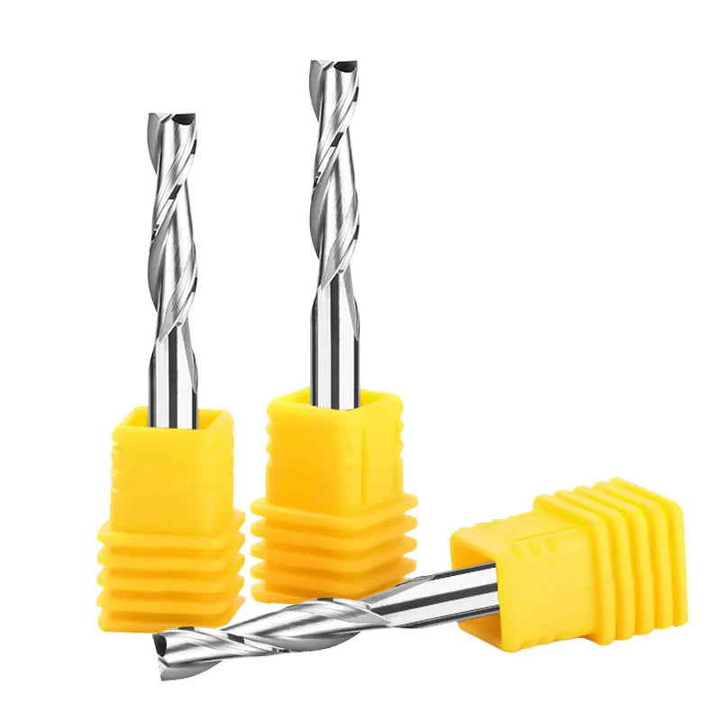 SLank 3.175mm Carbide Cnc Milling Cutter Double Flute Spiral Cnc Bits Wood End Mill Engraving Cutter