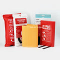 Hot Sale 1mx1m Fiberglass Fire Insulation Blanket 550C Fire Fighting Home Kitchen Emergency Use 0.45mm Thick EN1869 Certified