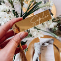 Elegant Book Markers Blank Clear or Mirror Custom Tags Acrylic Bookmarks with Tassel Table Seat Place Card
