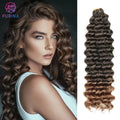Functional Deep Wave Synthetic Heat Resistant Fiber Crotchet Braids 20inches Crochet Hair Extensions for Black Women