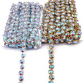 Fancy Iridescent Glass Rhinestone Wedding Trim Banding Headpiece Art Waist Costumes Rhinestone Trimming