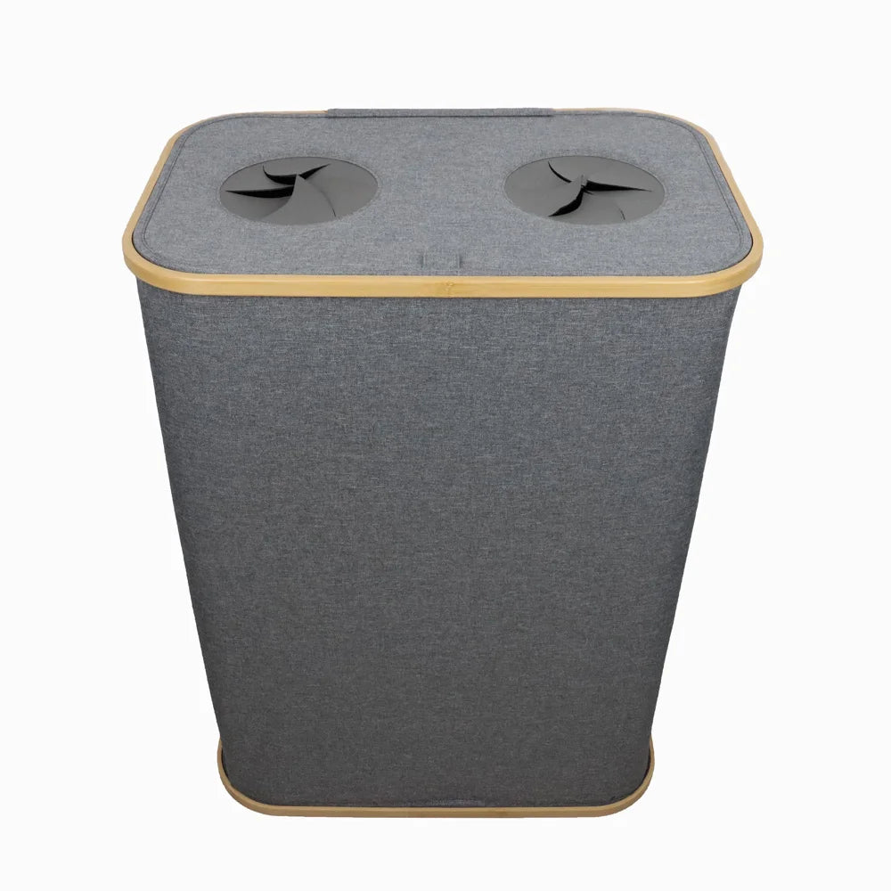 Modern Rectangle Portable Large Multifunction Eco-Friendly Fabric Beverage Storage Basket with Lid