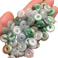 Myanmar Jade Grade a Three-Color Ice Round Buckle Small Jade Buckle Handicraft Factory Wholesale