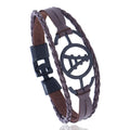 Men's Multi-layer PU Leather Cuff Bracelet Wholesale Fashion Jewelry Personalized Design