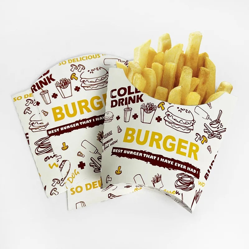 Longworld Brown Kraft 16oz French Fries Scoop Holder Snack Food Grade Paper Cups Chip Cup with Low Moq