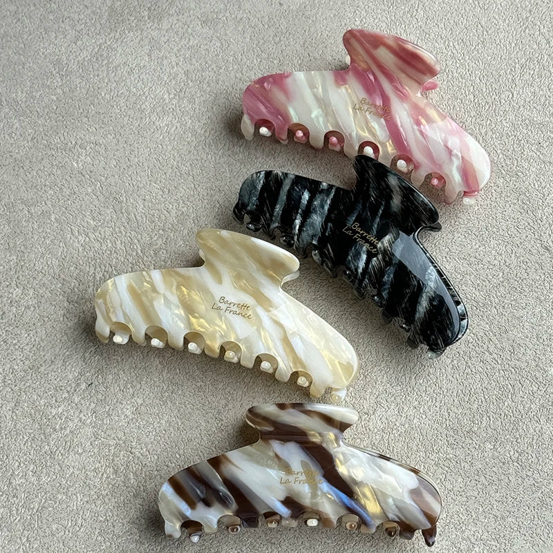 ZiTeng High Fashion French Acetic Acid Hairpin Elegant Simple Sweet Small Fresh Hair Accessories Clip for Ladies Logo Custom