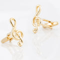 Hot Sell Cheap Designer Enamel Accordion Piano Keyboard Gold Plated  Note Music Cufflinks