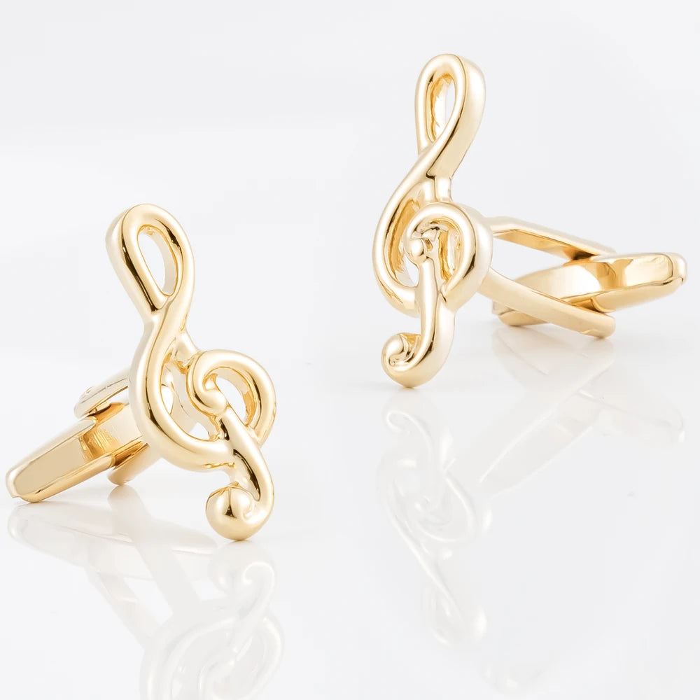 Hot Sell Cheap Designer Enamel Accordion Piano Keyboard Gold Plated  Note Music Cufflinks