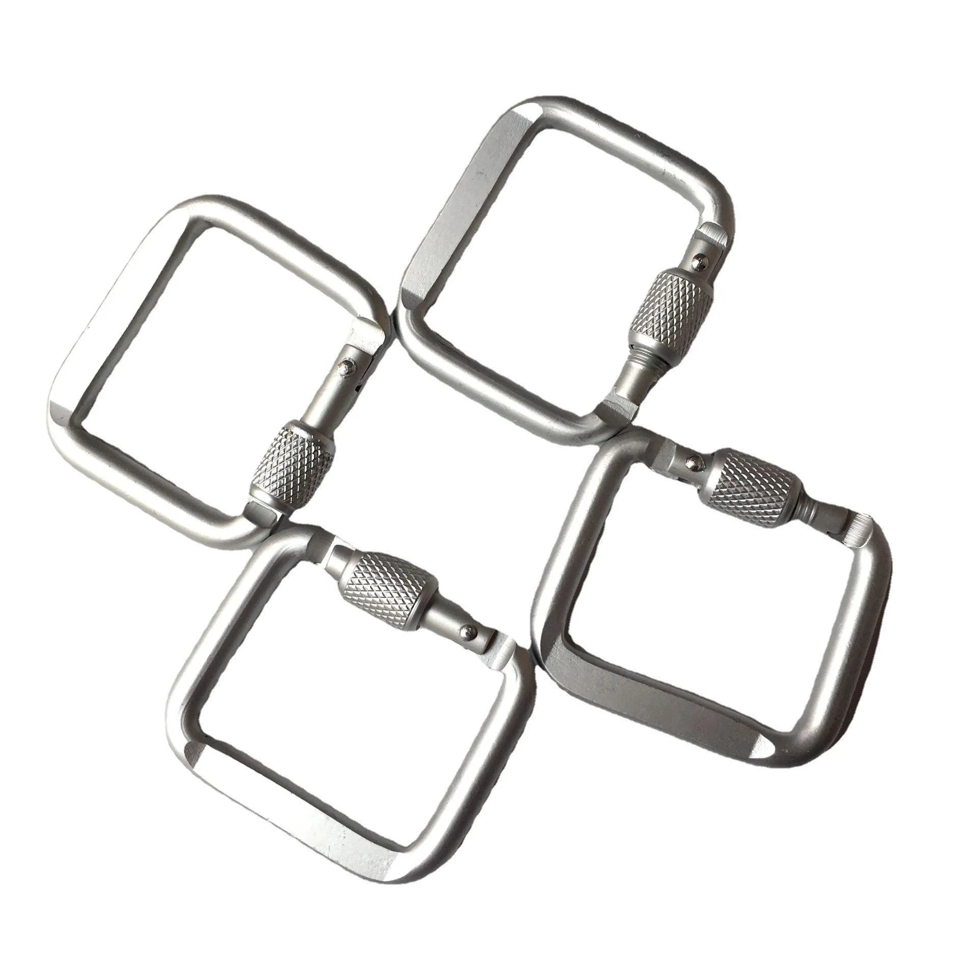5cm Rectangle Recrangular Aluminum Carabiner with Lock