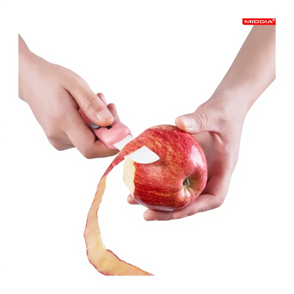 MIDDIA OEM Ceramic Retractable Utility Knife Fruit Peeling Chef Knife Plastic for Kitchen Use Promotional Fruit Peeling Chef