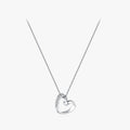 925 Sterling Silver Boxes Chain Necklace Romantic Simple Heart Cubic Zirconia Pendant Necklace for Women Fine Jewelry