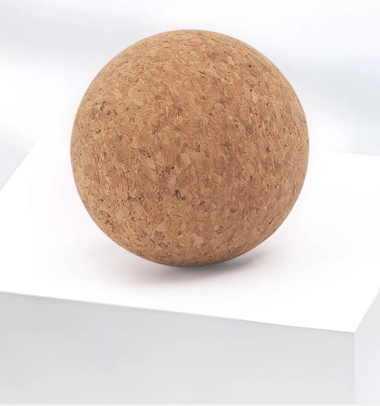 High Quality Eco-Friendly Yoga Massage Balls 60mm Nature Cork Ball Yoga Set Relieve Muscle Pain With Custom Logo