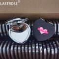 3 Colors Compact Double-Sided Portable Makeup Pocket Mirror Small Folding Heart Shape Pocket Mirror Travel Cosmetics Mirror