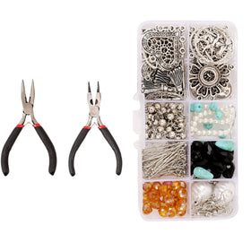 Jewelry Making Kit With Earring Hooks Jump Ring Pliers for DIY Supplies and Findings