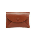 Wholesale Lady Designer Button Belt Loops Luxury RFID Blocking Genuine Leather Envelope Card Holder Graded Card Case Storage