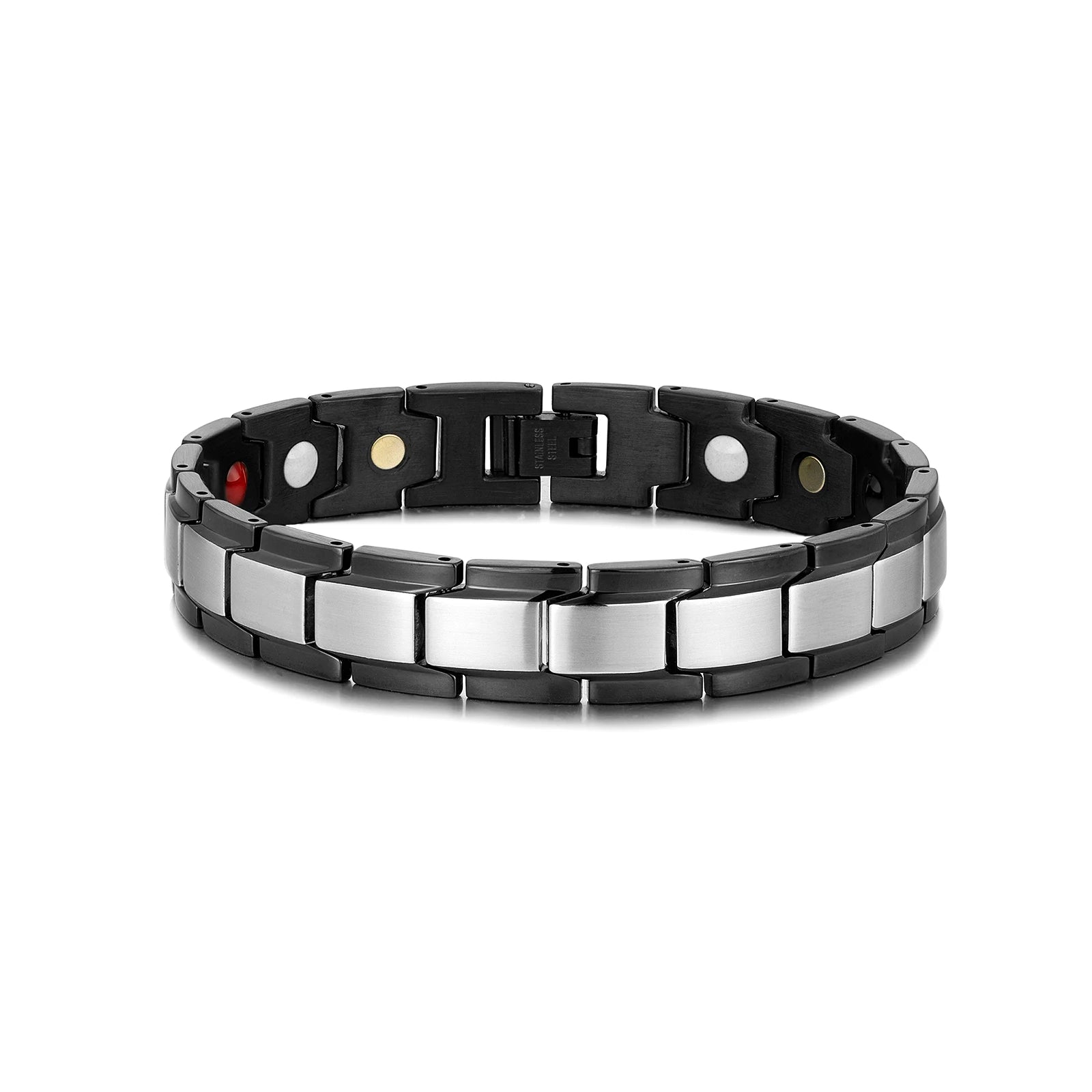 Fashion Men's Jewelry Stainless Steel Therapy Silver Man Bracelet Energy Bio Copper Bracelet for Man
