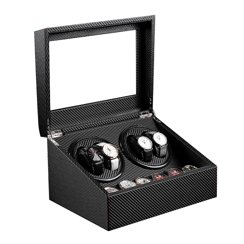 Factory Direct Supply Wholesale Watch Display Custom logo Organizer Carbon Fiber Luxury Watch Box
