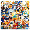 50PCS Vintage Moon EID Kareem Islamic Ramadan Mubarak Sticker