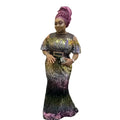 Good Selling In-Stock Ghana African Dress Designs Sequin Fabric African Party Evening Dress Colours African Children Dresses