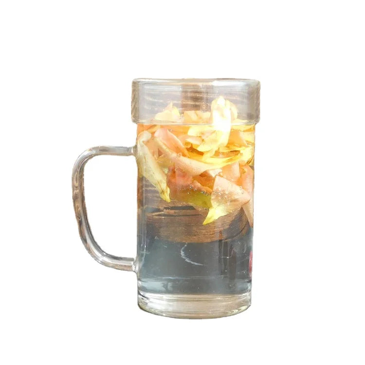 Hand Blown Customized Borosilicate Glass Water Beverage Carafe Pitcher CUP with Glass Lid