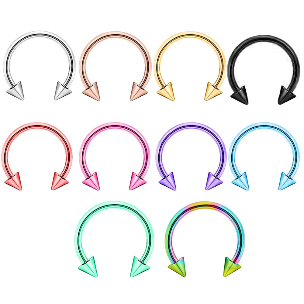 Septum Nose Rings 16g Septum Rings for Women Septum Piercing Jewelry Horseshoe Nose Hoop Rings Lip Tragus Cartilage Earrings St