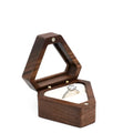 Black Walnut Small Wooden Box Gift Wedding Luxury Jewellery Velvet Magnetic Wood Earrings Ring Box with Acrylic Lid