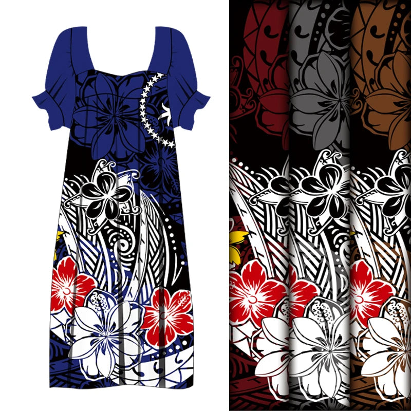 Custom Woven Fabric Samoa Polynesian Tribal Print Tapa Fabrics for Clothes Stock Fabric