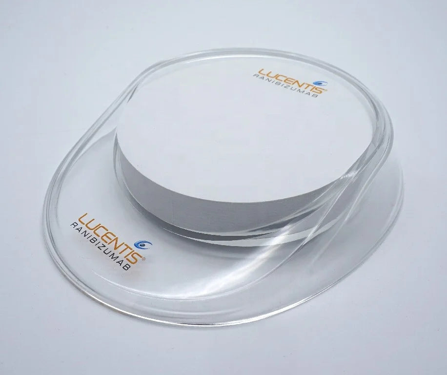 Desk Top Sticky Note in a Transparent Acrylic Holder Round Sticky Notes